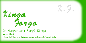 kinga forgo business card
